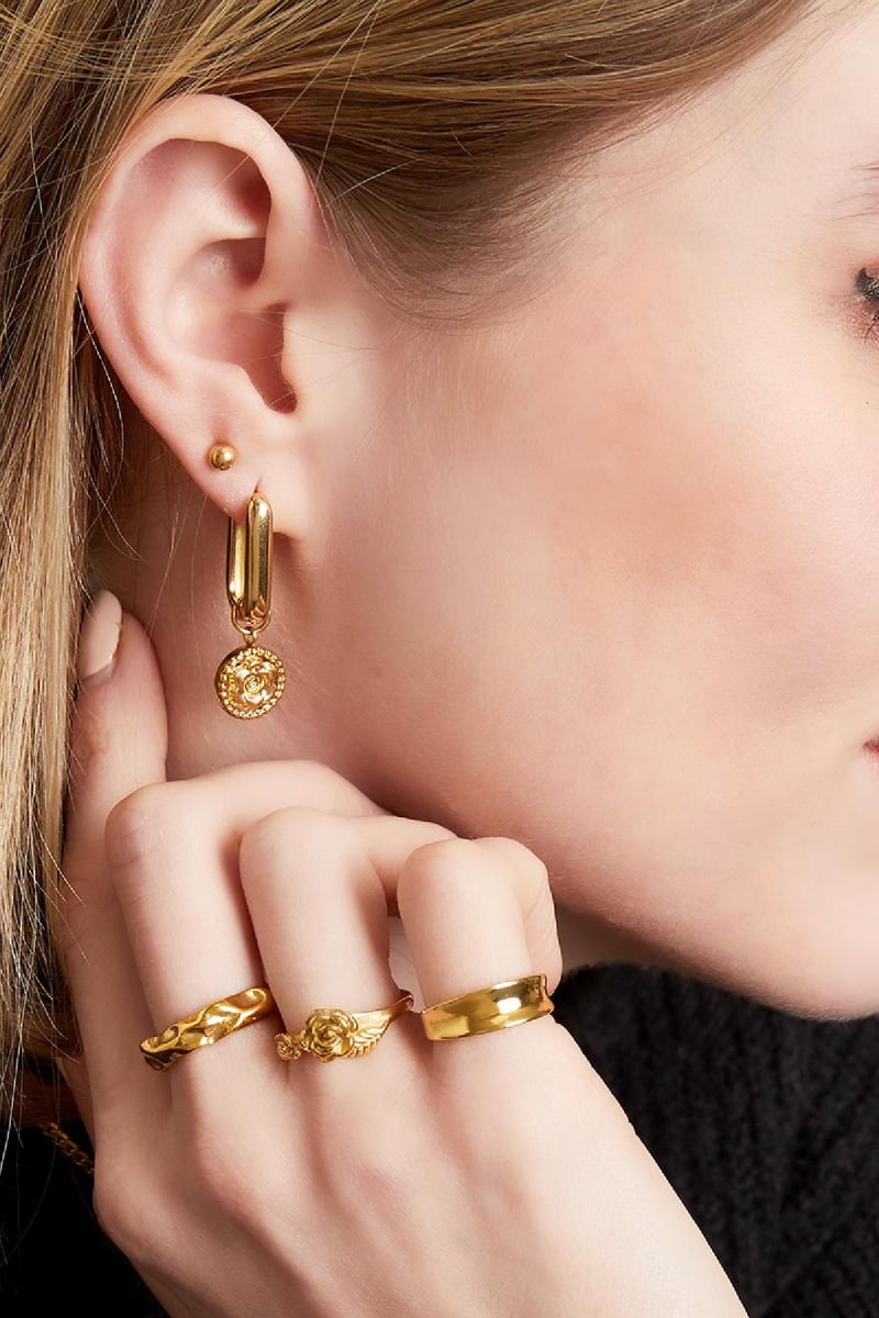 Earrings rose Gold Color Stainless Steel