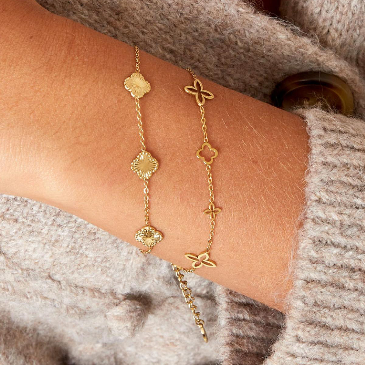 Kleeblatt Armband Clover
