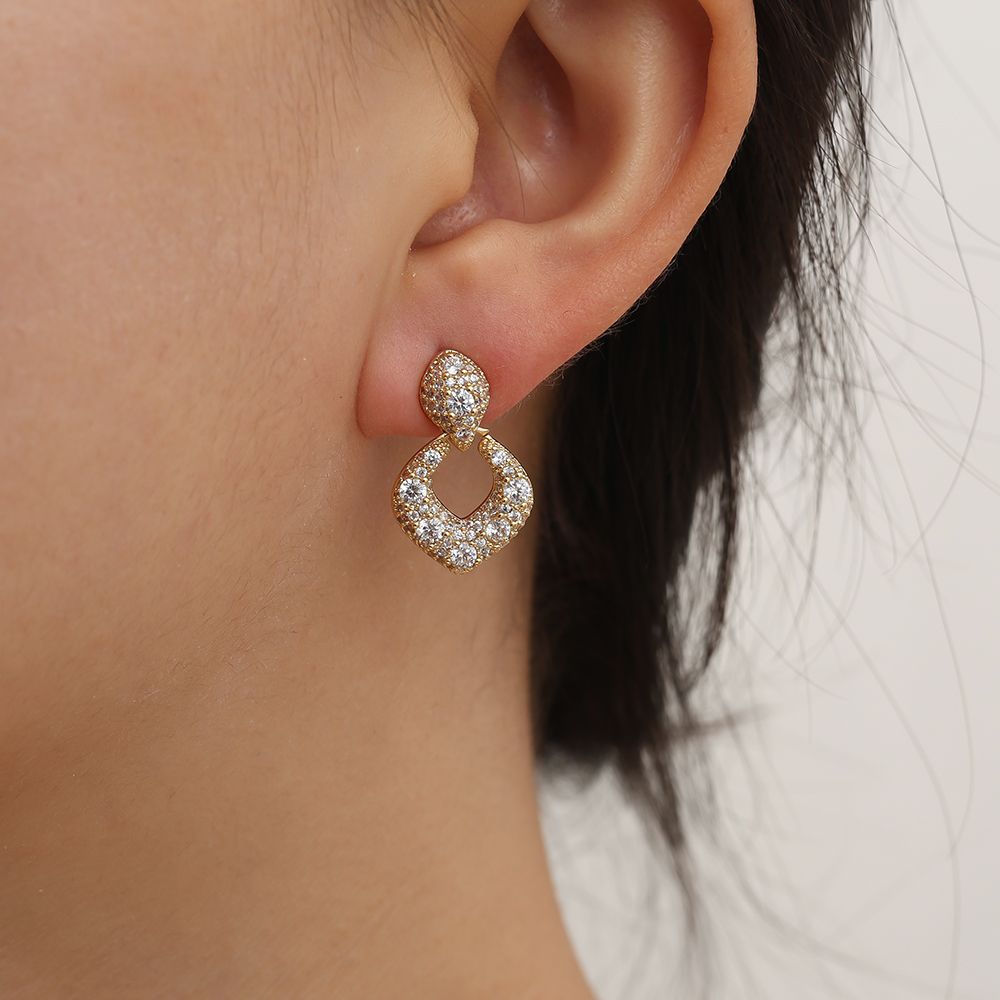 Fancy Diamond Vergoldete Ohrringe