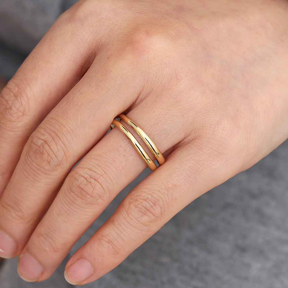 One Coiled Edelstahl Ring