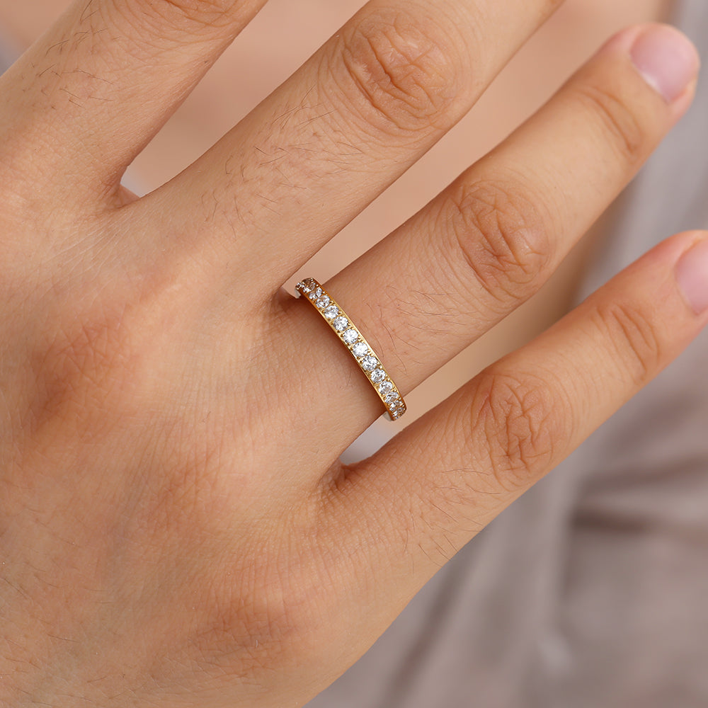 Just Simple Diamond Edelstahl Ring