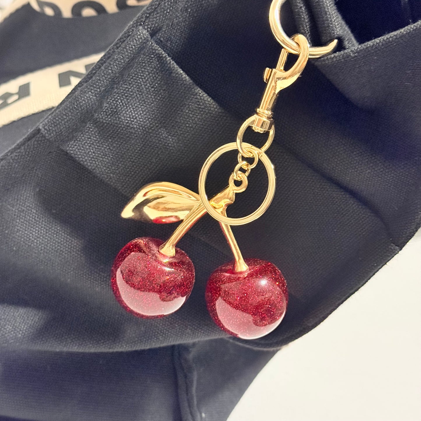 Taschenanhänger Kirsche Schlüsselanhänger