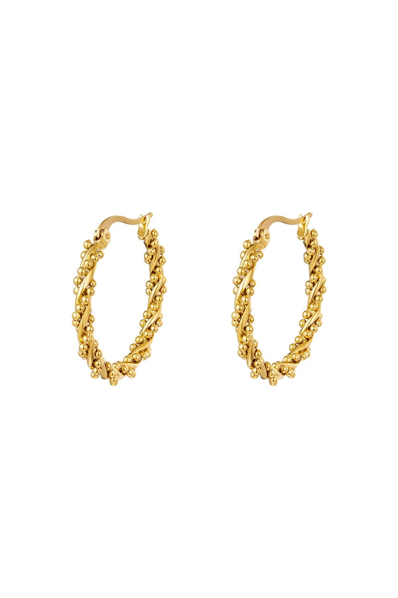 stainless steel twisted hoop earrings