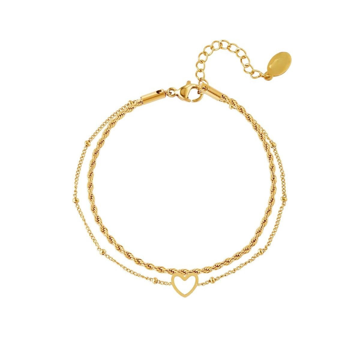 Armband Mehrschichtig mit Herzdetail