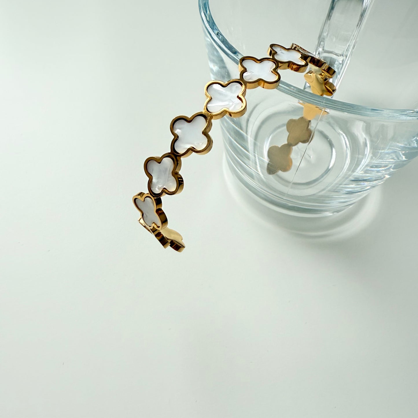 Clover Enamel Armreif