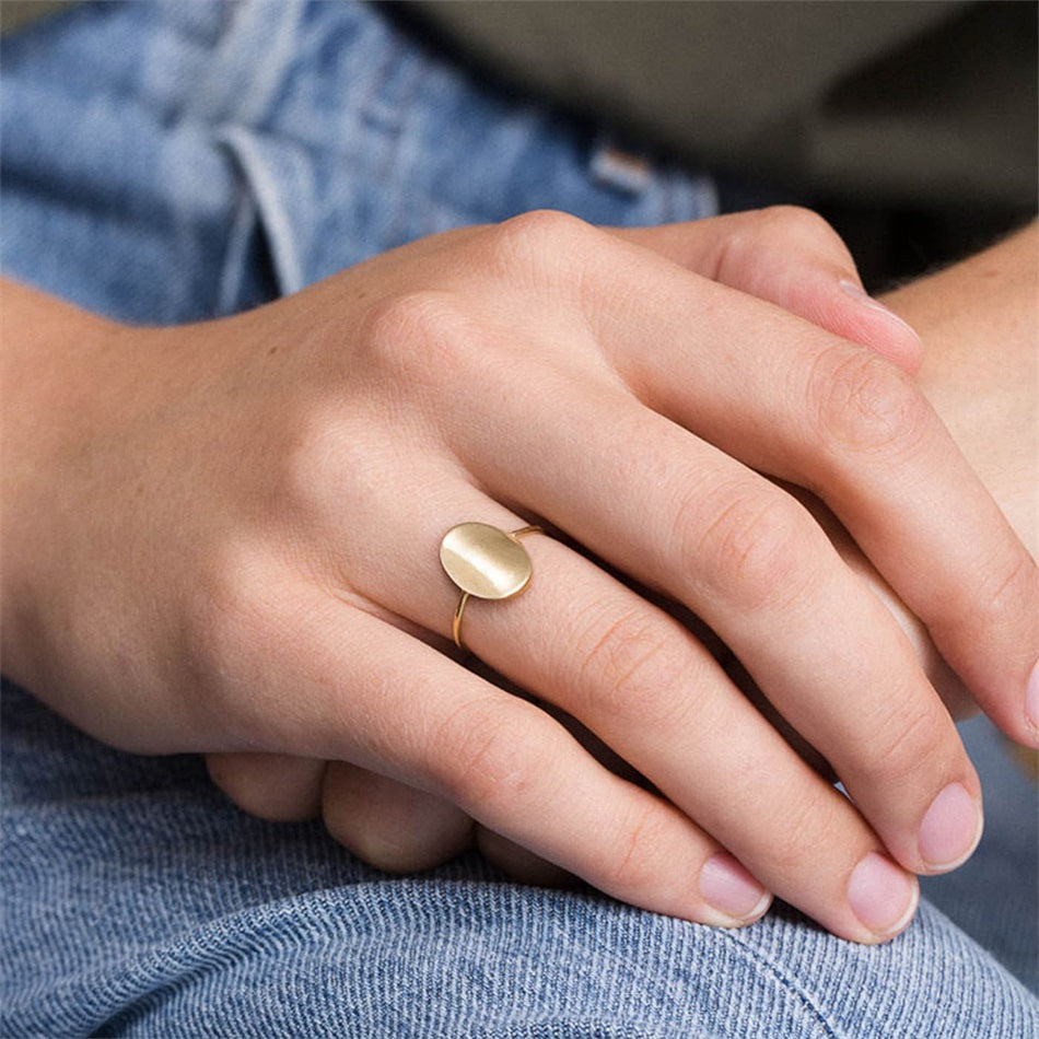 Ring oval gefüllt