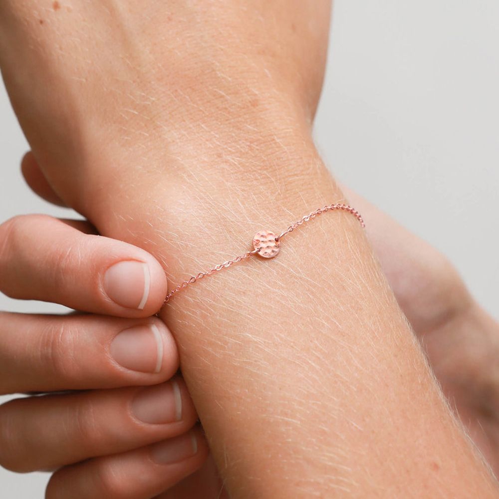 Armband minimal Charm rund mit Muster