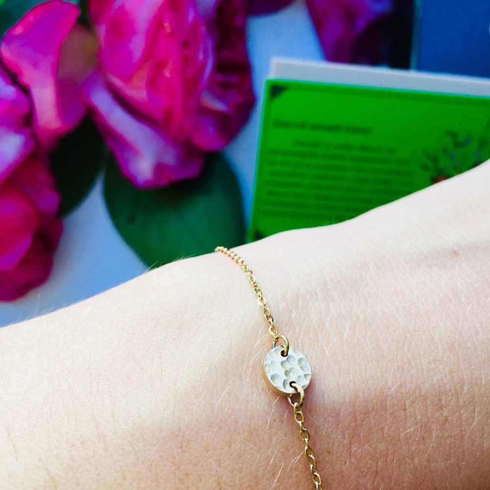 Armband minimal Charm rund mit Muster