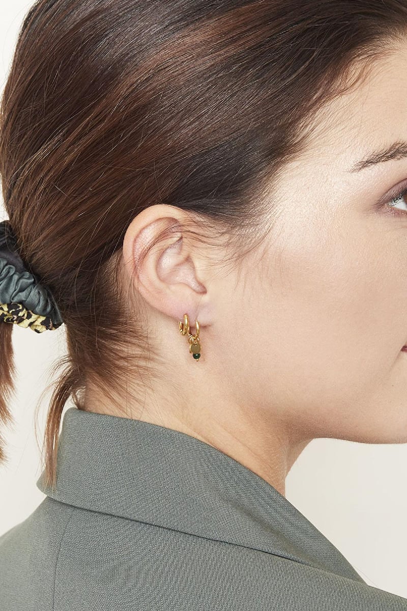 Earrings Delicate Black Stainless Steel