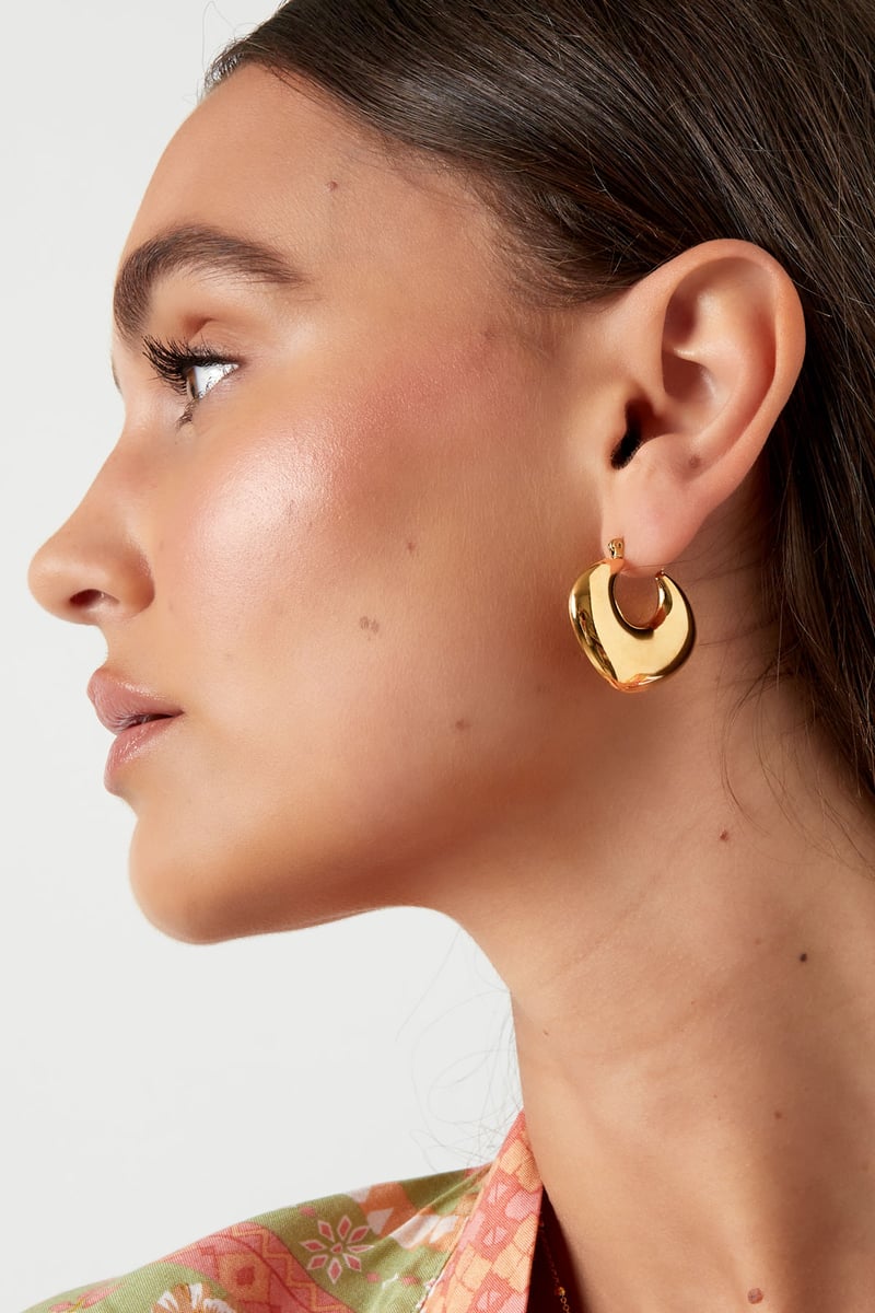 Chucky hoop earrings Gold Color Stainless Steel