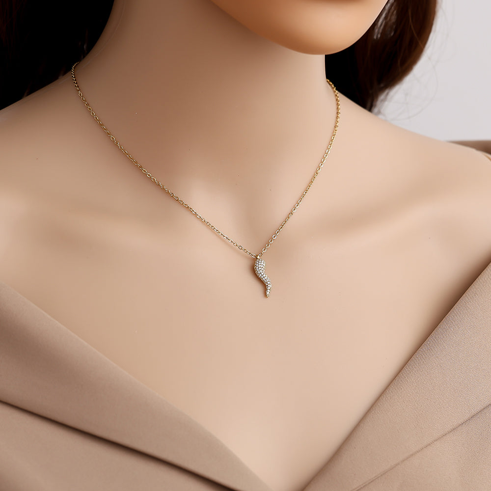 Diamond Peper Edelstahl Halskette