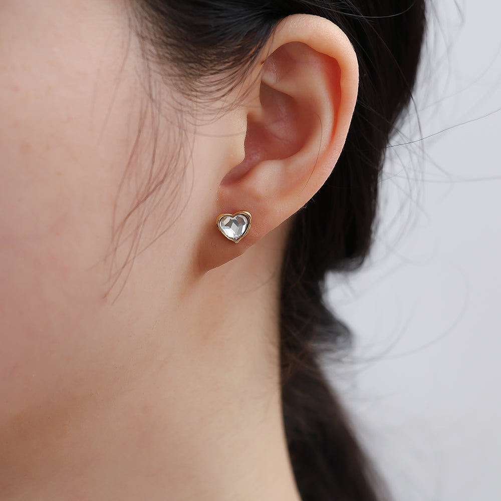 Diamond Heart Ohrstecker