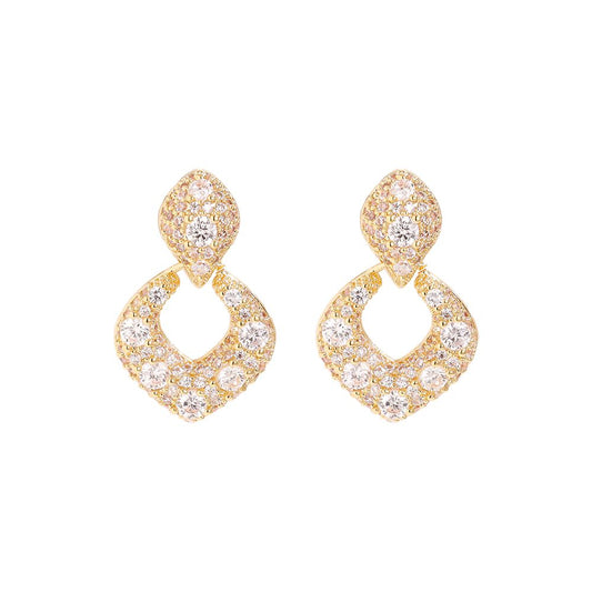 Fancy Diamond Vergoldete Ohrringe