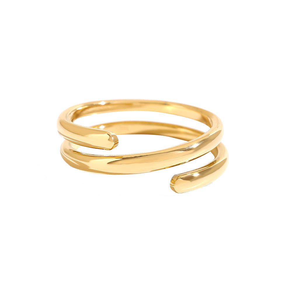 One Coiled Edelstahl Ring