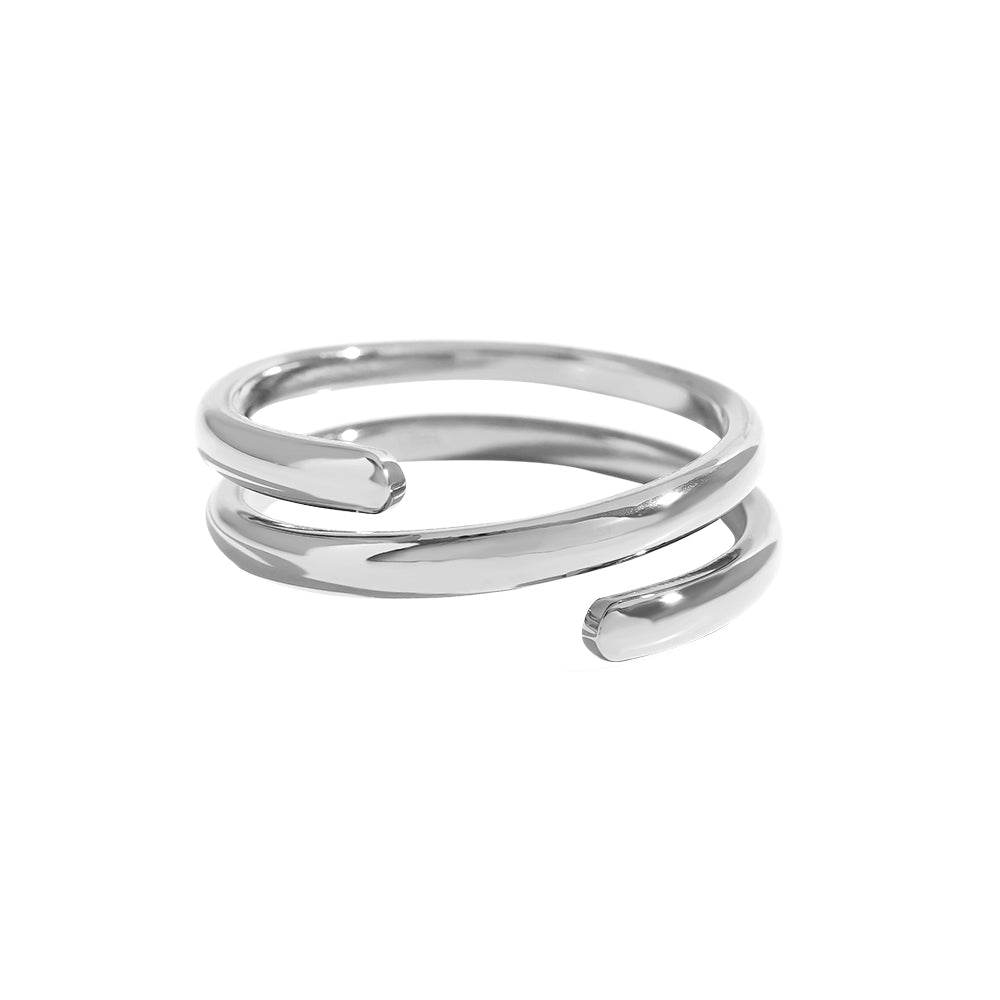 One Coiled Edelstahl Ring