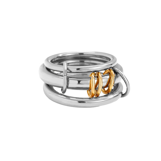 Simple Three Layer Ring Set Edelstahl Ring