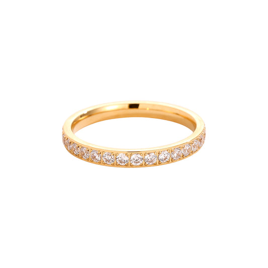 Just Simple Diamond Edelstahl Ring