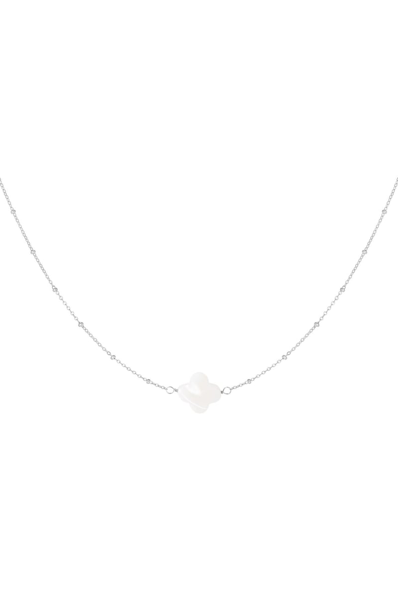 Necklace seashell clover Gold Color Stainless Steel