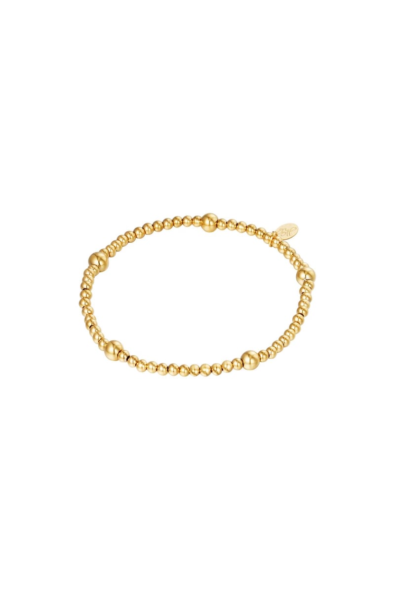 Bracelet Beady Gold Color Stainless Steel