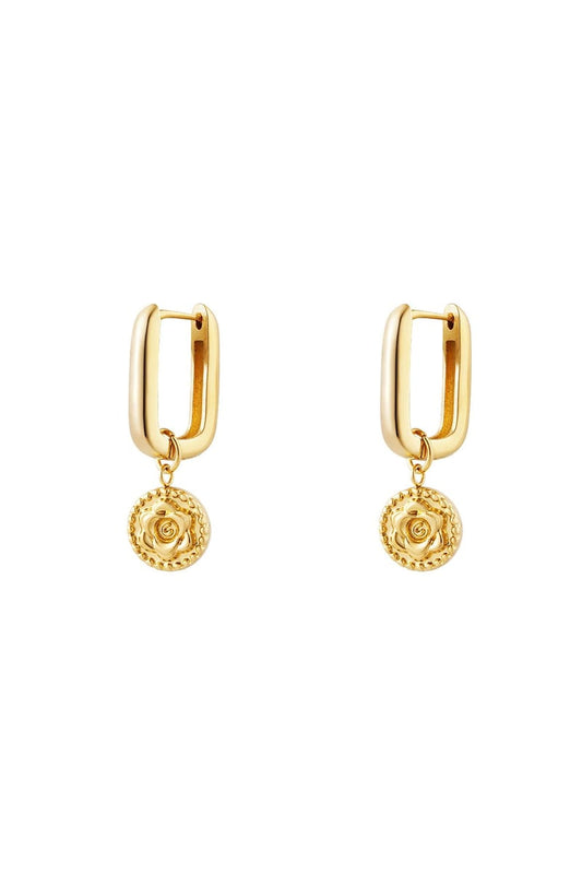 Earrings rose Gold Color Stainless Steel