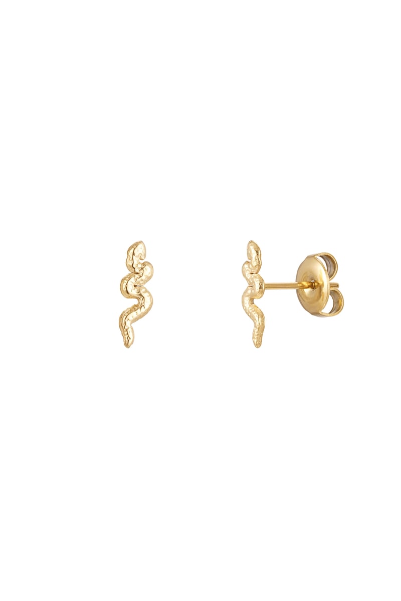 Ear plug snake - silver color Stainless Steel