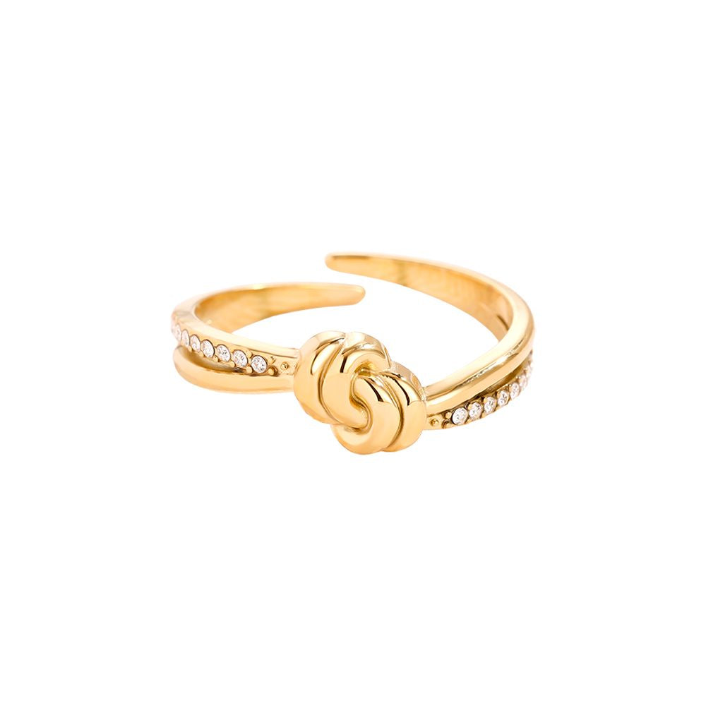 Knot Diamonds Edelstahl Ring