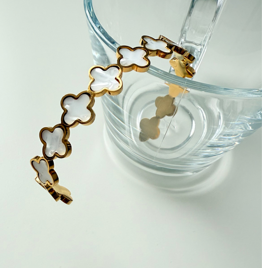 Clover Enamel Armreif