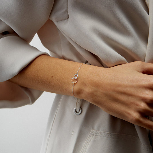 Armband minimal Charm doppelte Ringe