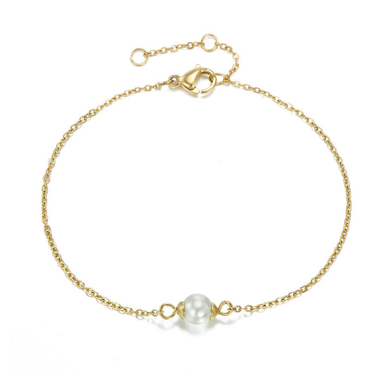 Armband minimal Charm Perle