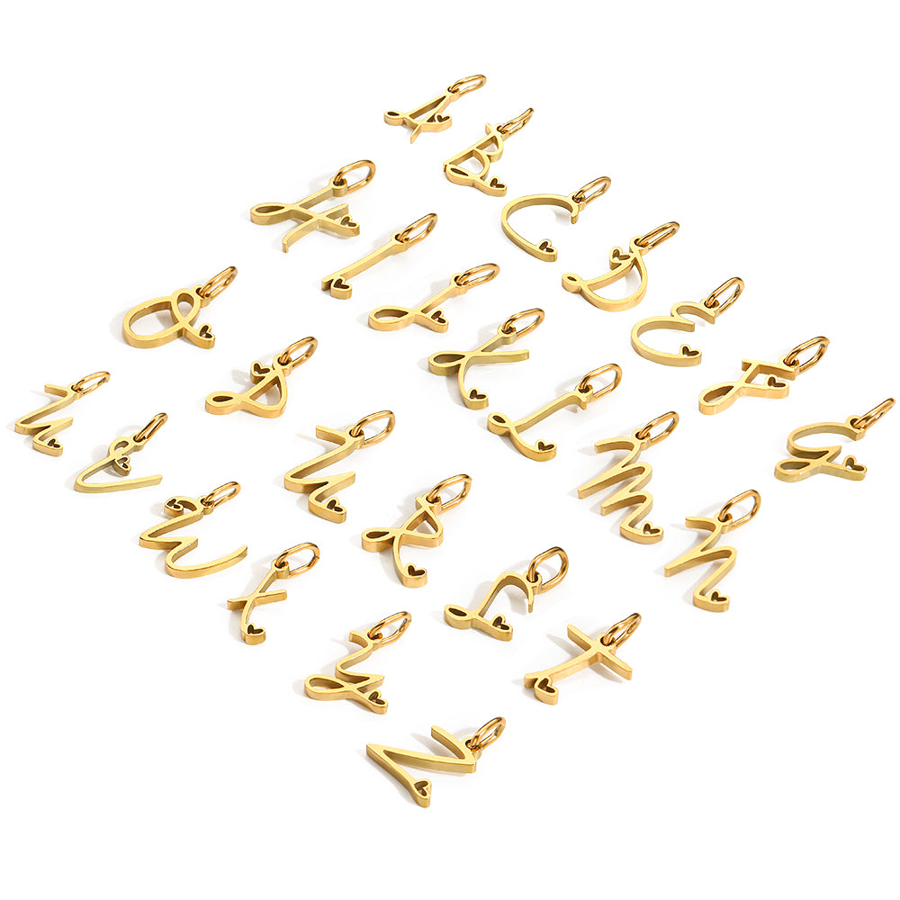 Buchstaben Halskette mit Herzchen